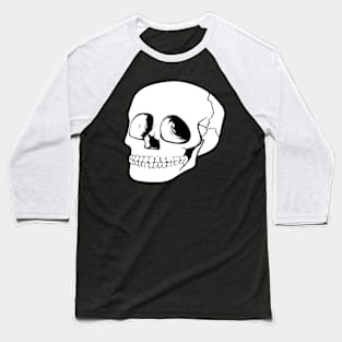 Cracked simple Skull Baseball T-Shirt